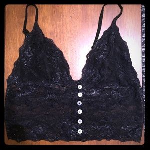 Free people black lace bralete